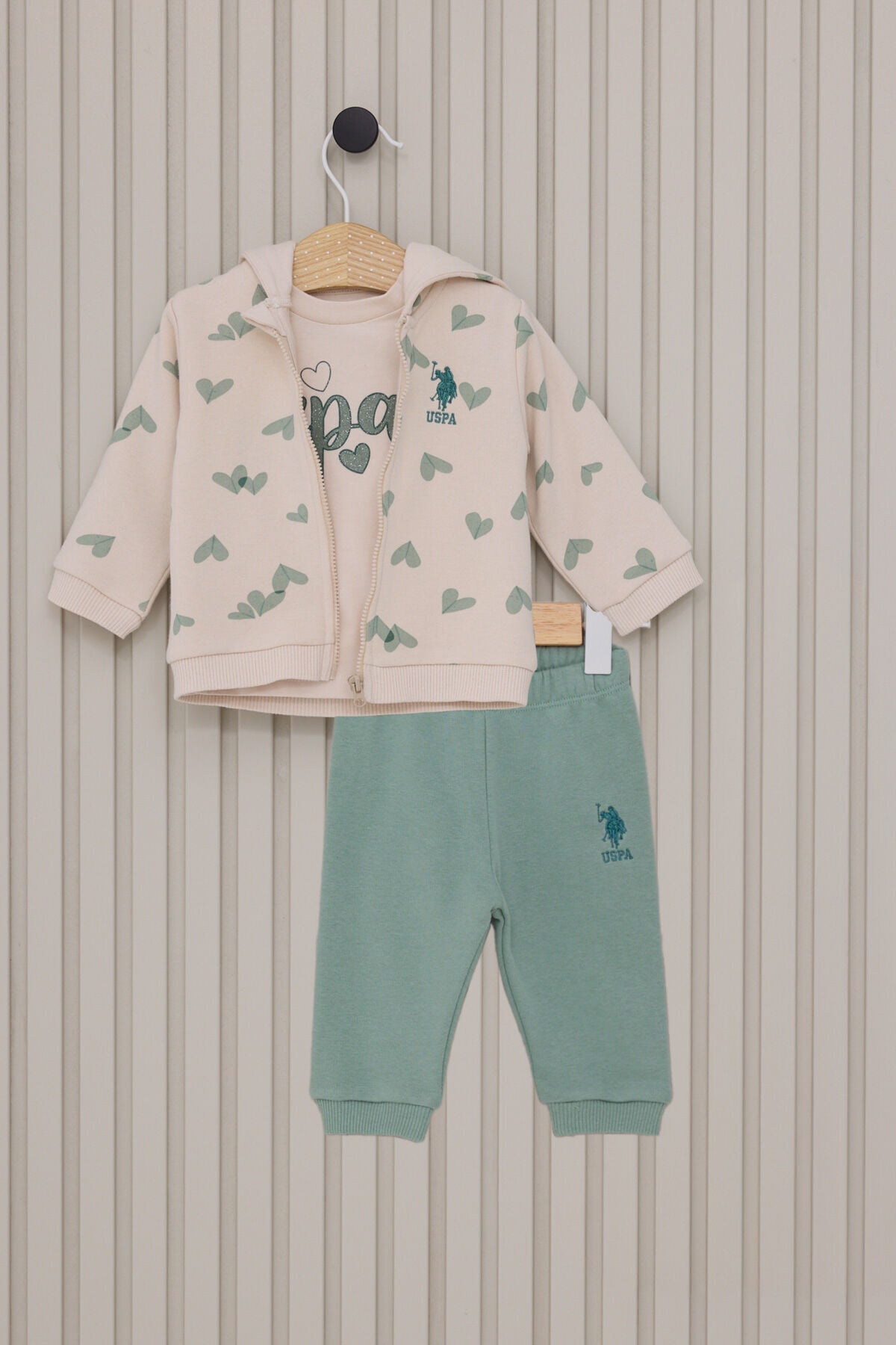 U.S. Polo Assn., Set de imbracaminte din amestec de bumbac - 3 piese
