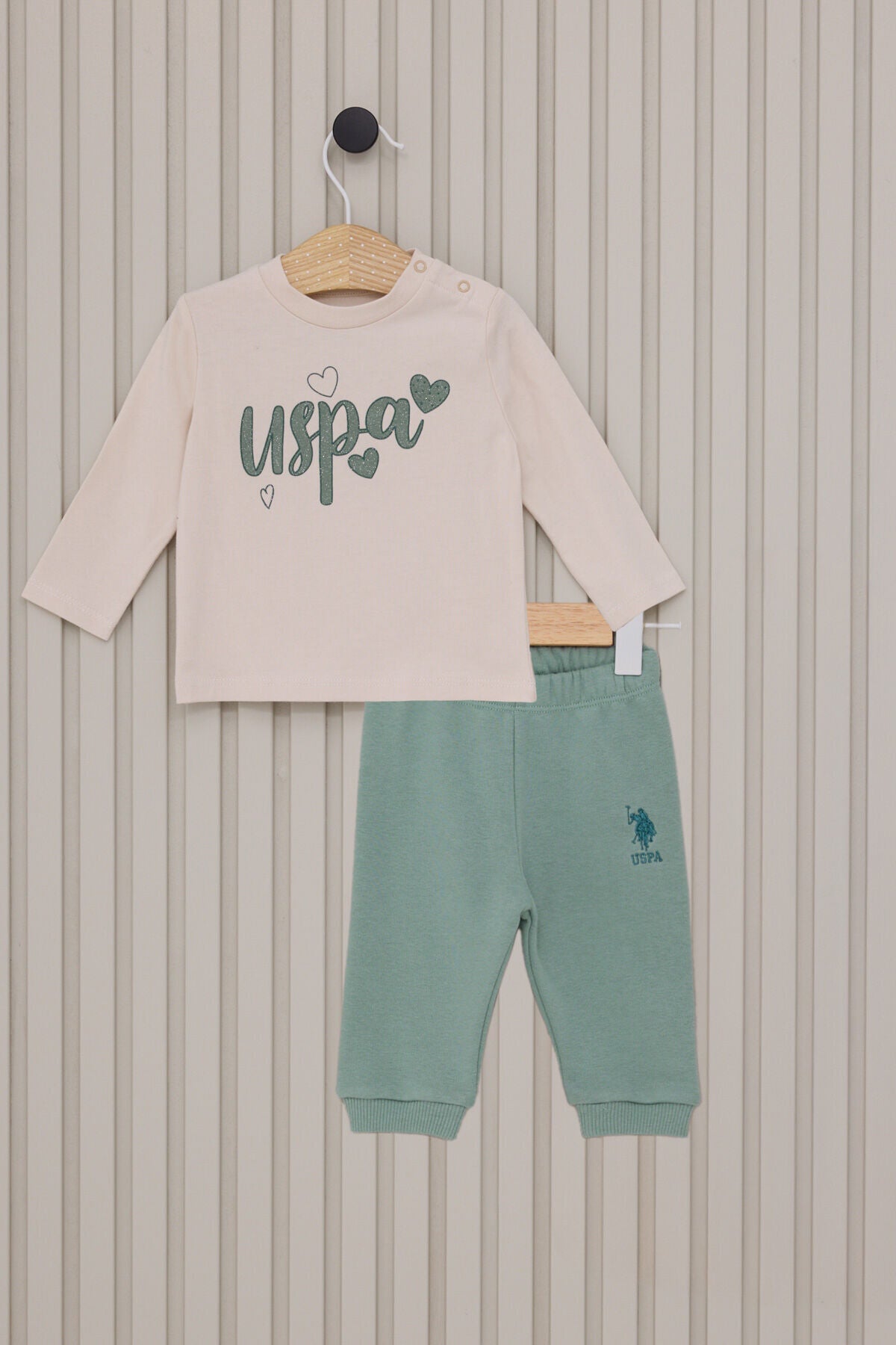 U.S. Polo Assn., Set de imbracaminte din amestec de bumbac - 3 piese