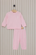 U.S. Polo Assn., Set de bluza si pantaloni din amestec de bumbac, Roz, Roz pal, 74-80 CM