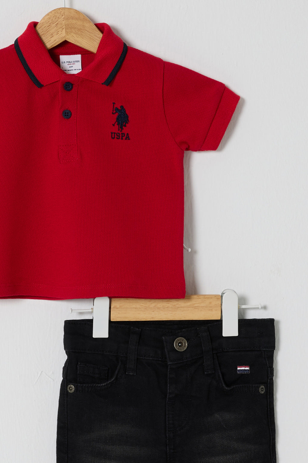 U.S. Polo Assn., Set de tricou polo si blugi - 2 Piese