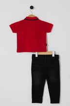 U.S. Polo Assn., Set de tricou polo si blugi - 2 Piese