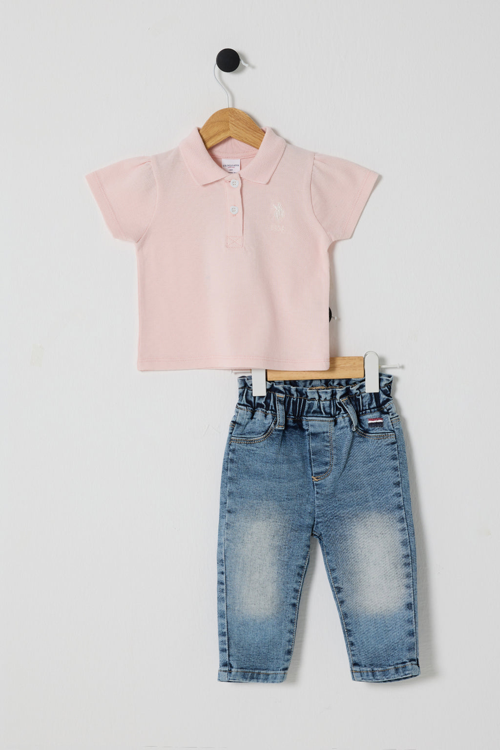 U.S. Polo Assn., Set de tricou polo si blugi - 2 Piese