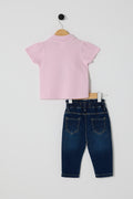 U.S. Polo Assn., Set de tricou polo si blugi - 2 Piese
