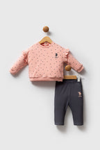 Set doua piese din amestec de bumbac, pentru copii