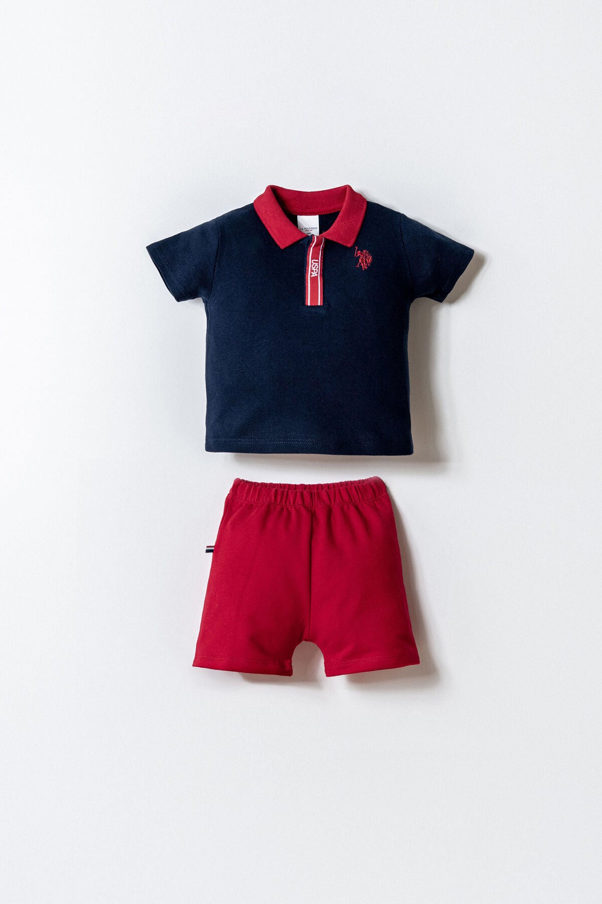 U.S. Polo Assn., Set de tricou polo si pantaloni scurti - 2 piese
