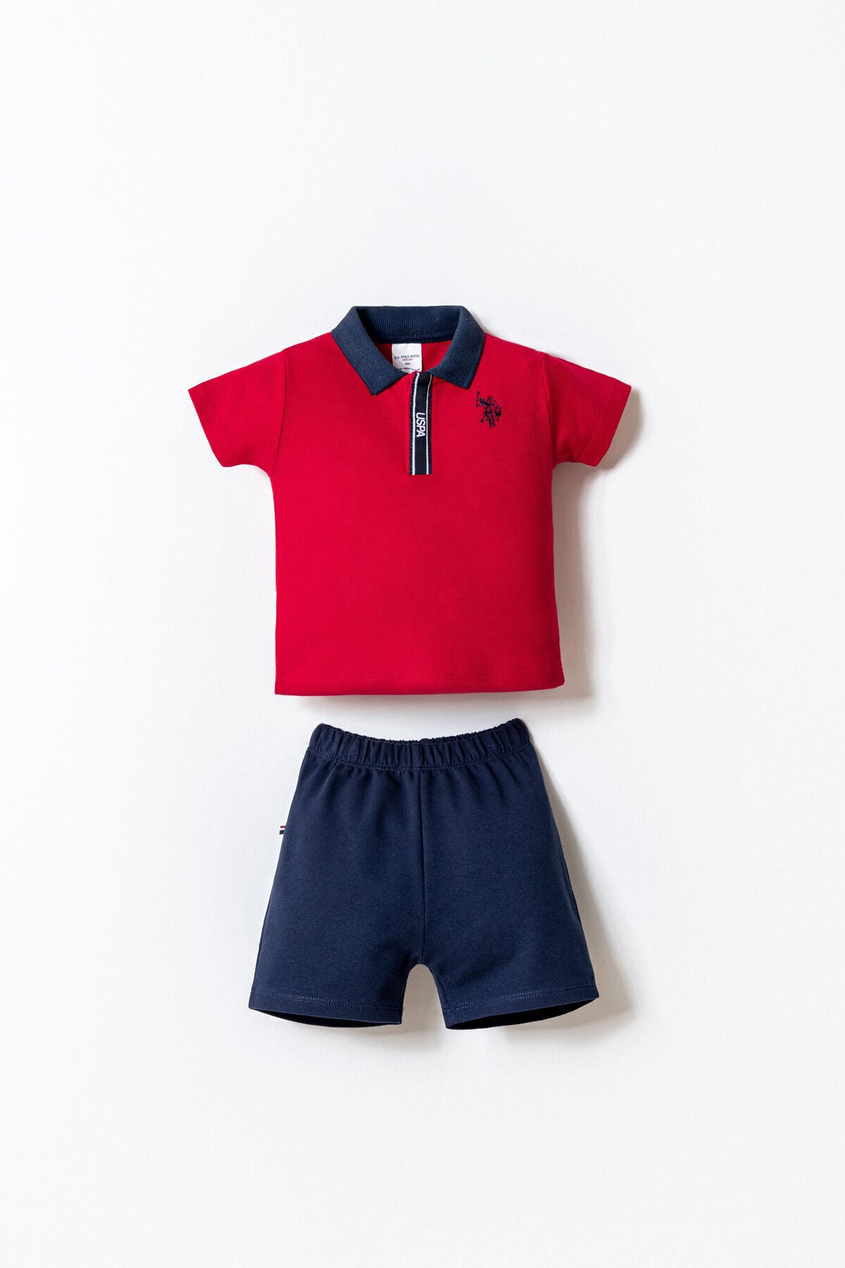U.S. Polo Assn., Set de tricou polo si pantaloni scurti - 2 piese