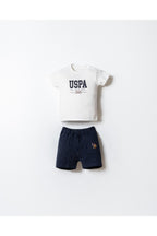 U.S. Polo Assn., Set de tricou cu imprimeu si pantaloni scurti - 2 piese