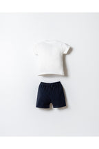 U.S. Polo Assn., Set de tricou cu imprimeu si pantaloni scurti - 2 piese
