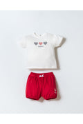 U.S. Polo Assn., Set de tricou cu imprimeu logo si pantaloni scurti