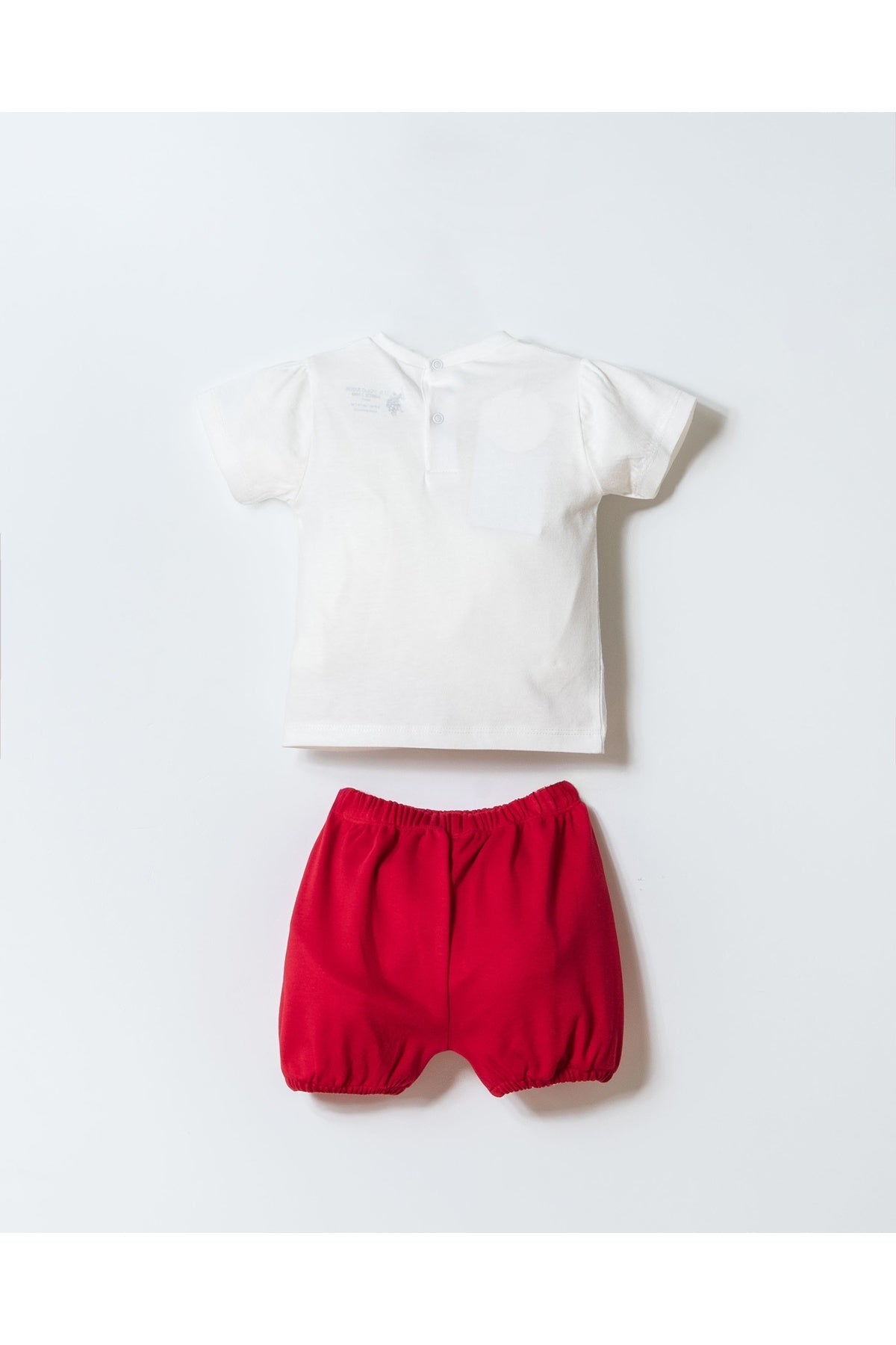 U.S. Polo Assn., Set de tricou cu imprimeu logo si pantaloni scurti