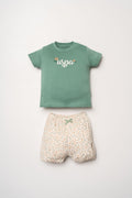 U.S. Polo Assn., Set de tricou si pantaloni scurti cu imprimeu floral
