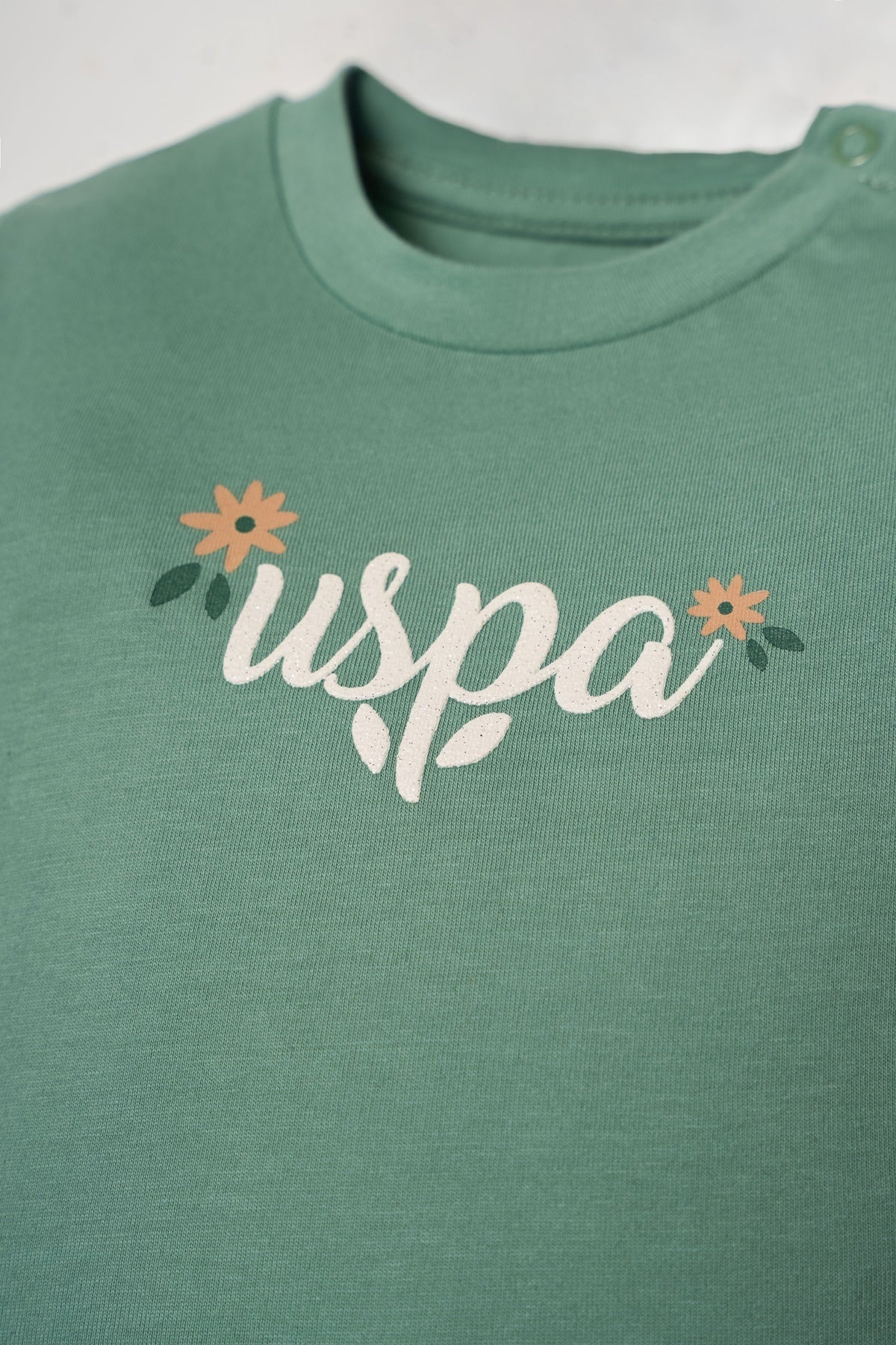 U.S. Polo Assn., Set de tricou si pantaloni scurti cu imprimeu floral