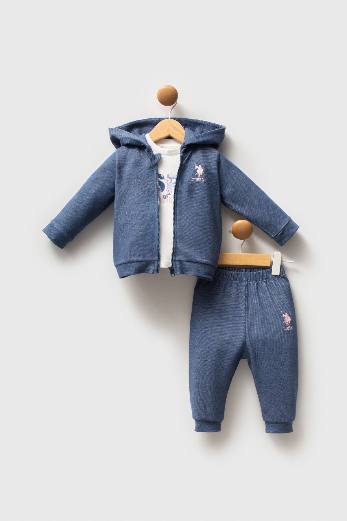 U.S. Polo Assn., Set de hanorac, pantaloni de trening si bluza