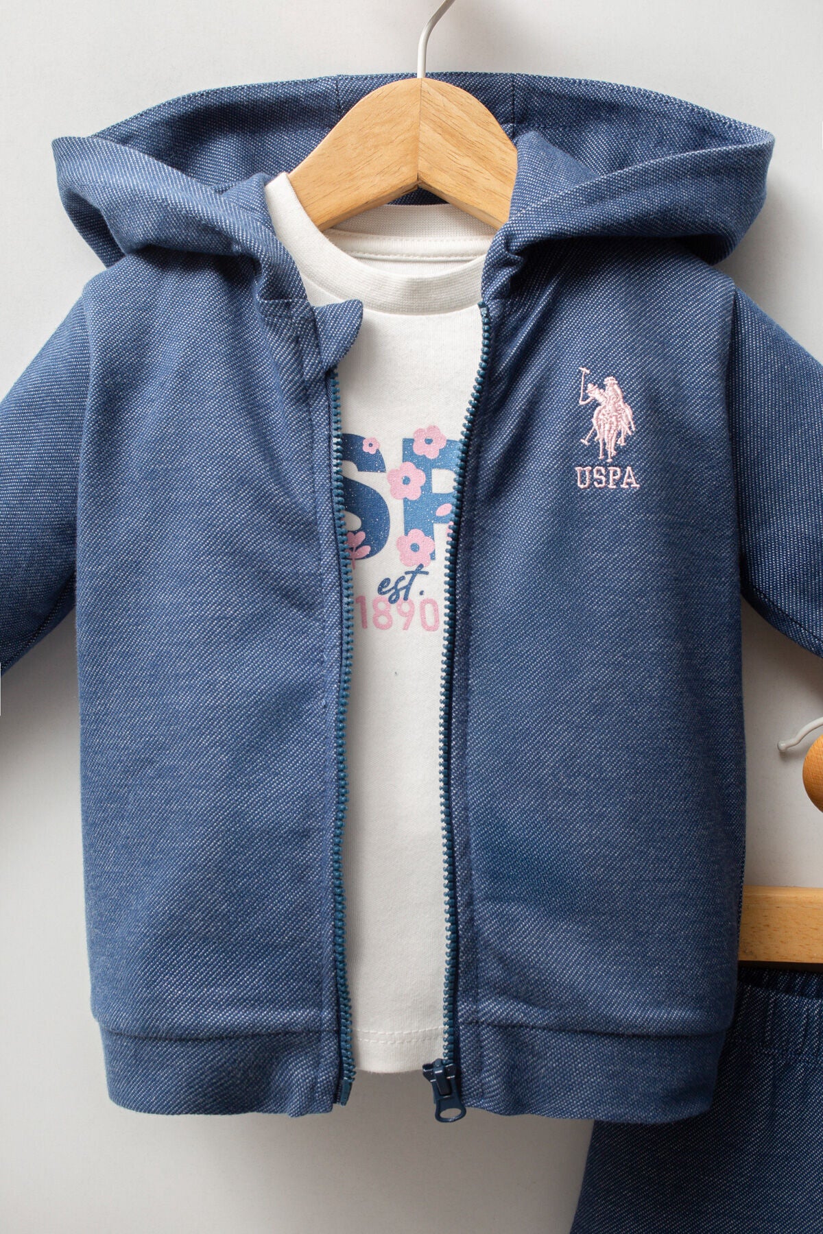 U.S. Polo Assn., Set de hanorac, pantaloni de trening si bluza