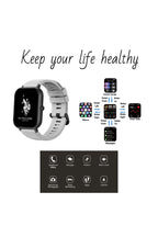 U.S. Polo Assn. Ceas Inteligent Smartwatch, Monitorizare Puls, Notificări Apeluri și Mesaje, Compatibil iOS/Android