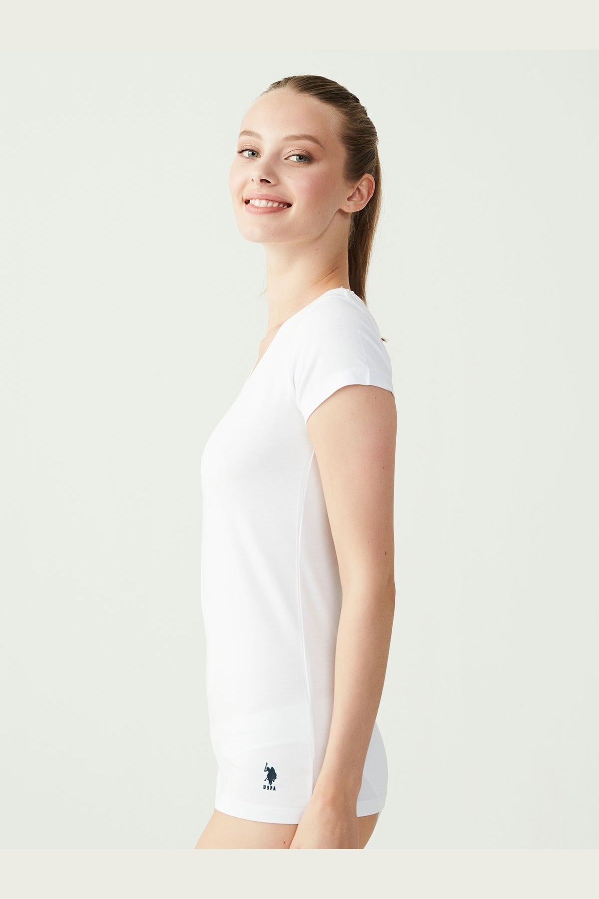 U.S. Polo Assn. Tricou de dama, logo discret