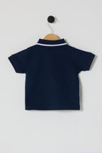 U.S. Polo Assn. Tricou cu guler din bumbac pentru bebelusi