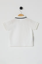 U.S. Polo Assn. Tricou cu guler din bumbac pentru bebelusi