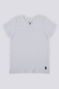 U.S. Polo Assn., Tricou de casa cu decolteu in V, pentru copii