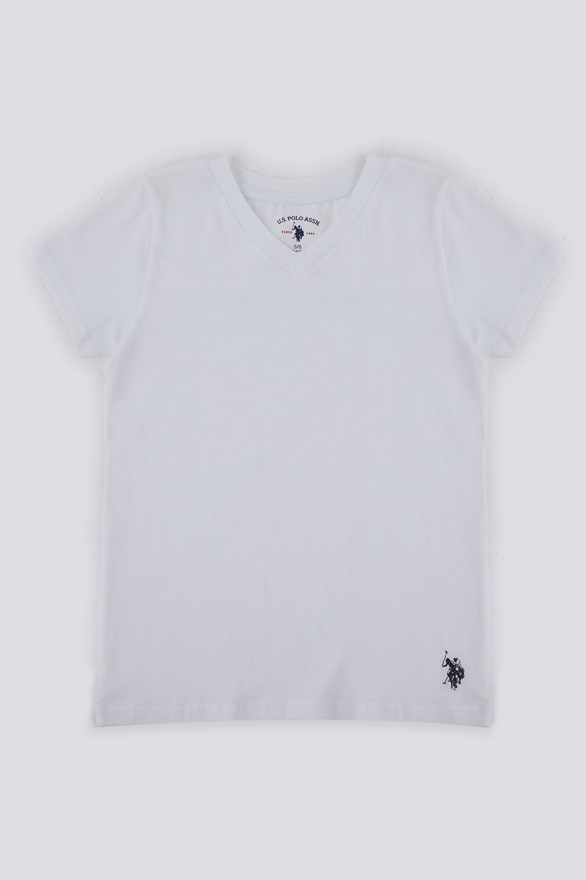 U.S. Polo Assn., Tricou de casa cu decolteu in V, pentru copii