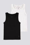 U.S. Polo Assn., Set de topuri de bumbac - 2 piese, Negru, pentru copii