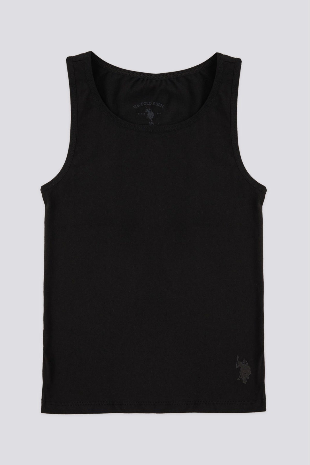 U.S. Polo Assn., Set de topuri de bumbac - 2 piese, Negru, pentru copii