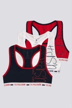 U.S. Polo Assn., Set de bustiere sport - 3 piese, pentru copii