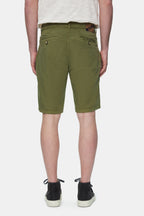 UCLA Pantaloni scurti cu snur si banda elastica in talie, buzunare laterale si imprimeu cu logo discret, Verde, VALOR