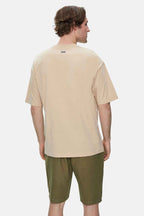 UCLA Tricou cu decolteu la baza gatului, imprimeu cu logo, regular fit, Bej, WEBSTER