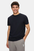 UCLA Tricou cu decolteu la baza gatului, imprimeu cu logo, regular fit, Negru, CANARY
