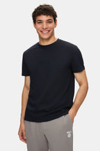 UCLA Tricou cu decolteu la baza gatului, imprimeu cu logo, regular fit, Negru, CANARY