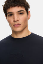 UCLA Tricou cu decolteu la baza gatului, imprimeu cu logo, regular fit, Negru, CANARY