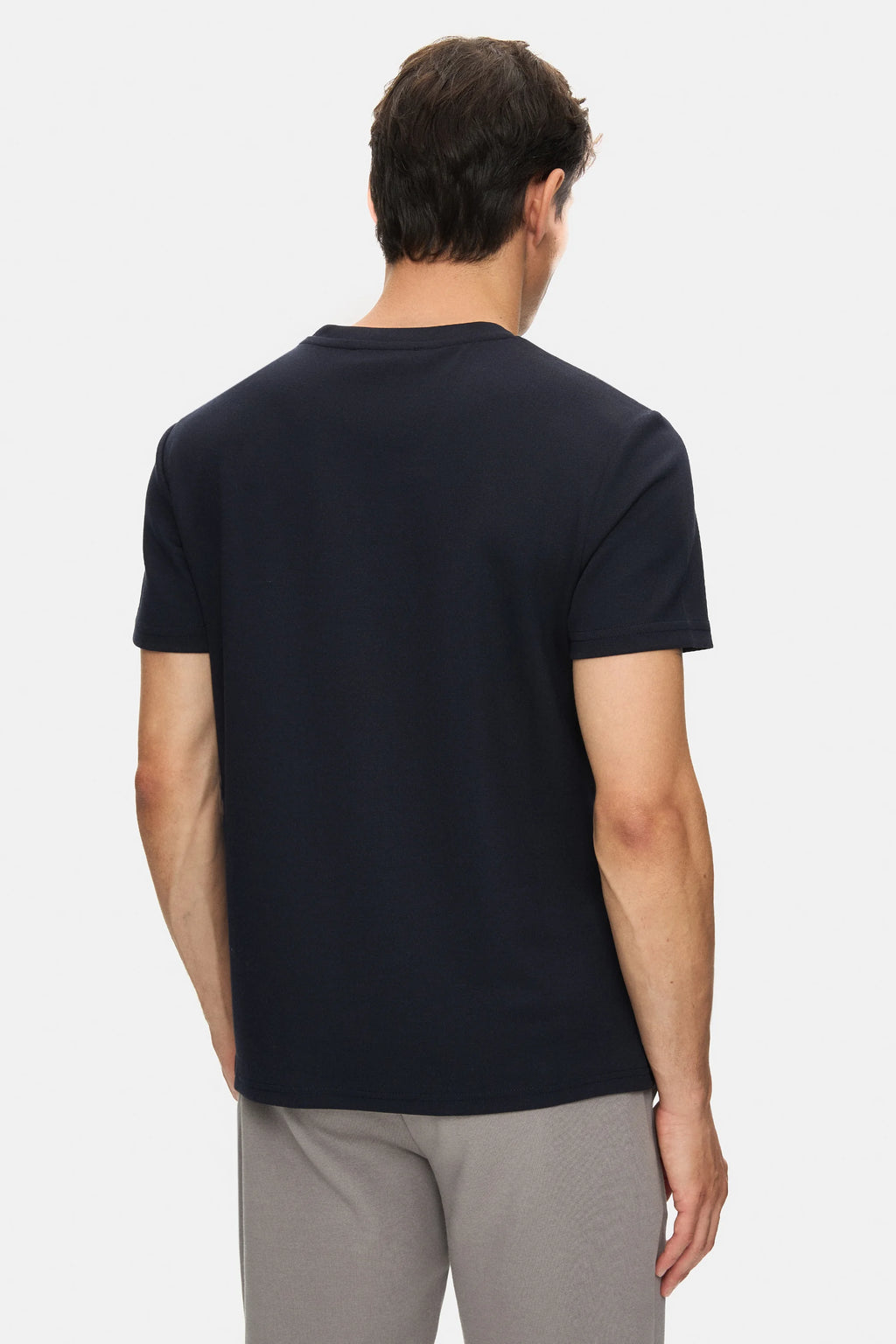UCLA Tricou cu decolteu la baza gatului, imprimeu cu logo, regular fit, Negru, CANARY