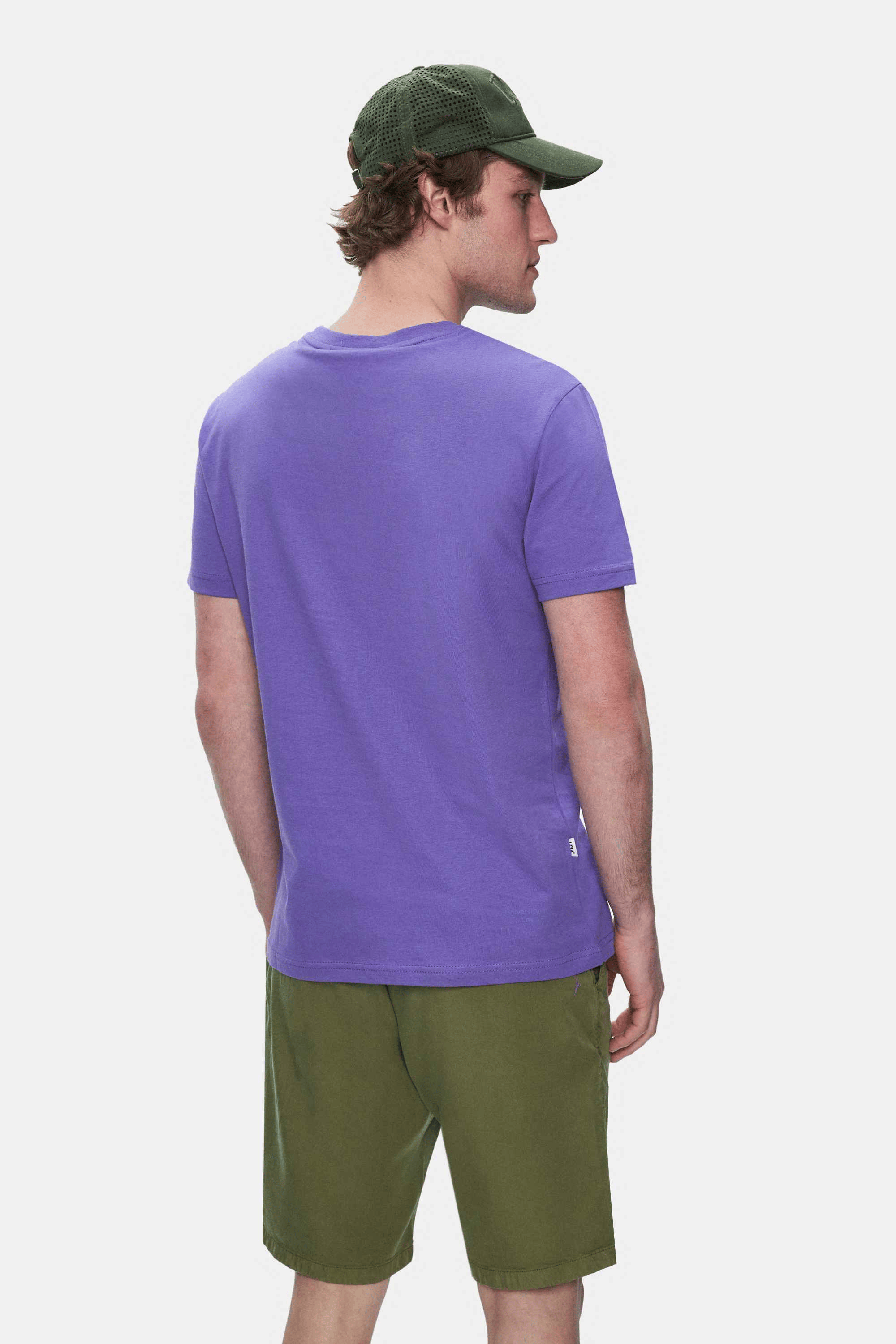 UCLA Tricou cu decolteu la baza gatului, imprimeu cu logo, regular fit, Mov, CULVER