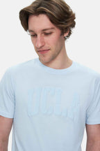 UCLA Tricou cu decolteu la baza gatului, imprimeu cu logo, regular fit, SKYWAY, CULVER