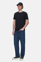 UCLA Tricou cu decolteu la baza gatului, imprimeu cu logo, regular fit, Negru, HARPER