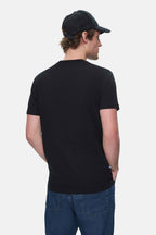 UCLA Tricou cu decolteu la baza gatului, imprimeu cu logo, regular fit, Negru, HARPER