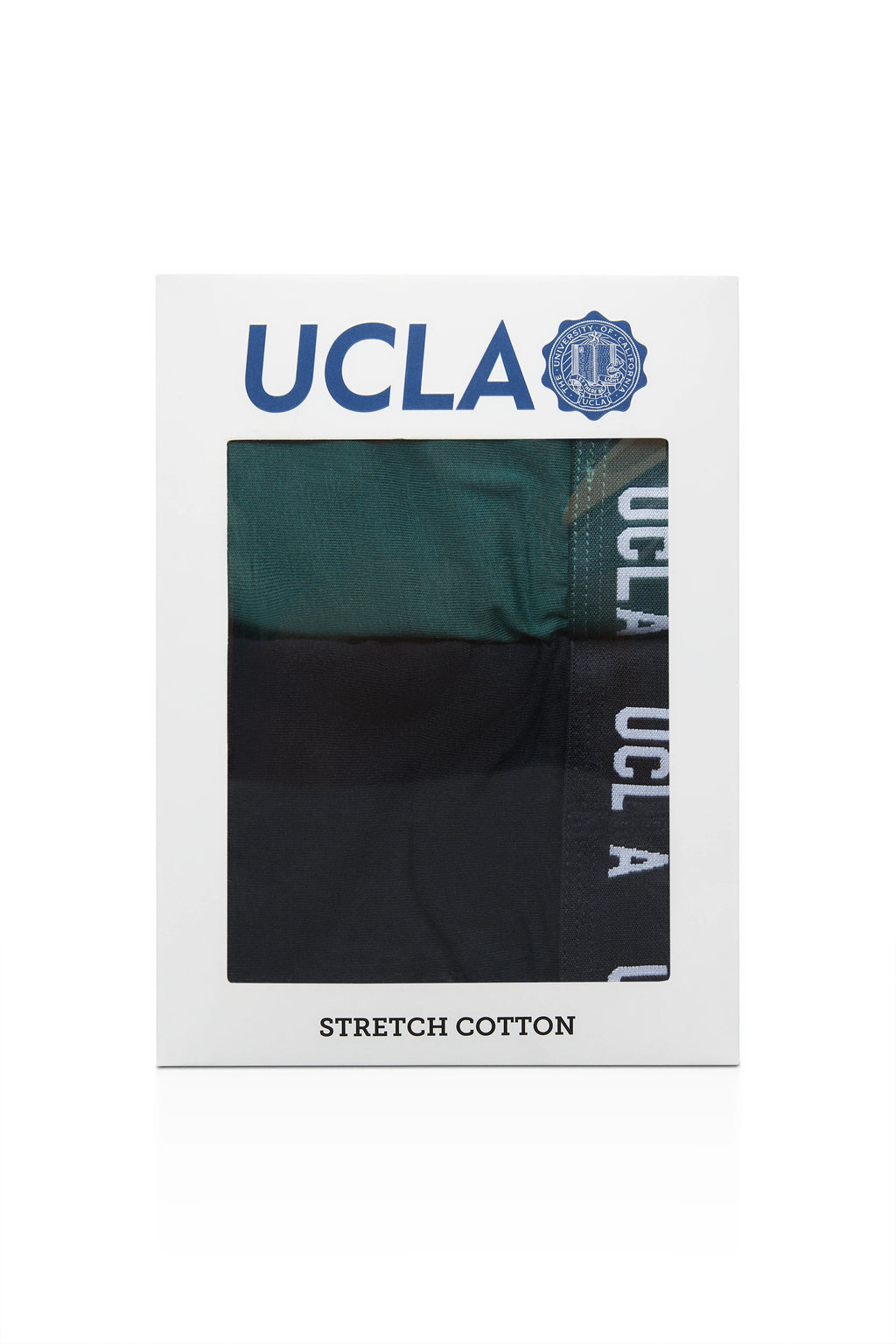 UCLA Set 2 perechi de boxeri cu banda elastica in talie,  Bleumarin-albastru-Verde, IRVINE