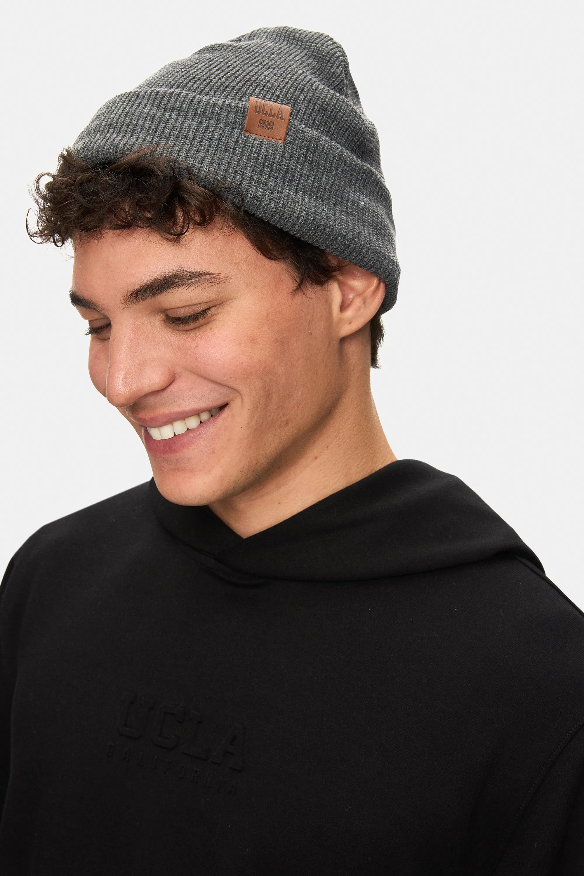 UCLA Caciula cu imprimeu brodat, unisex, Gri inchis, PACIFIC