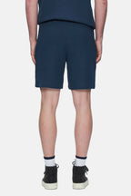 UCLA Pantaloni scurti cu snur si banda elastica in talie, buzunare laterale si imprimeu cu logo discret, Bleumarin, SIERGE