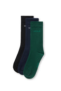 UCLA Set doua perechi de sosete din bumbac, unisex,  Negru-Bleumarin-Verde, SILVIUS
