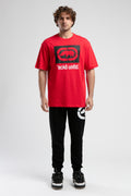 Ecko Unltd. Tricou cu decolteu la baza gatului, imprimeu cu logo, ECKO RED, MARC