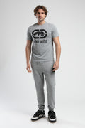 Ecko Unltd. Tricou cu decolteu la baza gatului, imprimeu cu logo, Gri, MARC