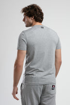 Ecko Unltd. Tricou cu decolteu la baza gatului, imprimeu cu logo, Gri, MARC