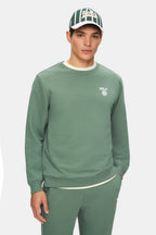 UCLA Bluza cu decolteu la baza gatului, regular fit, imprimeu cu logo, Verde, VALLEY