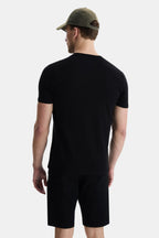 UCLA Tricou cu decolteu la baza gatului, imprimeu cu logo, regular fit, Negru, VANNESS